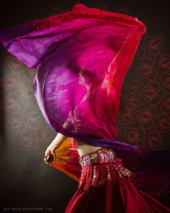 belly dance artist veil