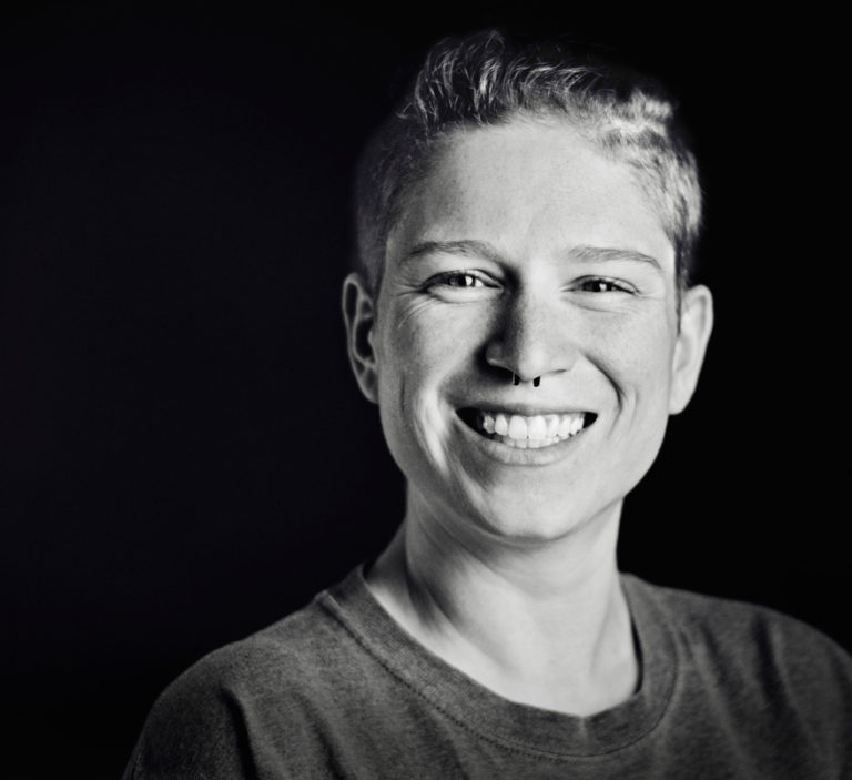 Black and white portrait
