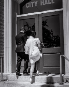 City hall wedding photo